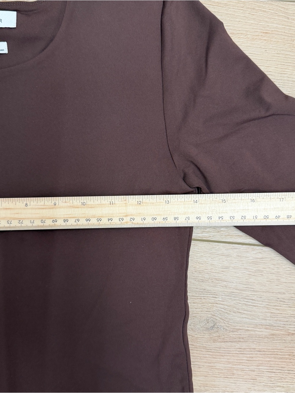 Aritzia Contour Long-Sleeve Crewneck Top — Chocolate Brown - Picture 9 of 13